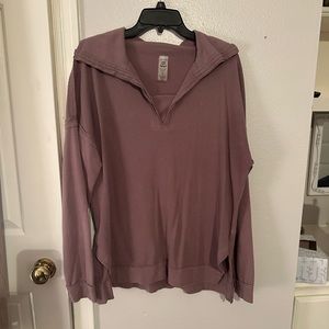 Women’s waffle knit long sleeve top